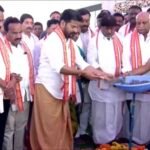 బాసర ఆలయ పున నిర్మాణానికి సీఎం భూమి పూజ